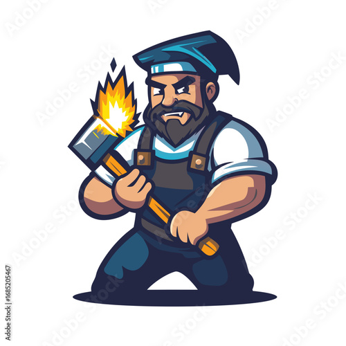 Lumberjack Mascot Logo
