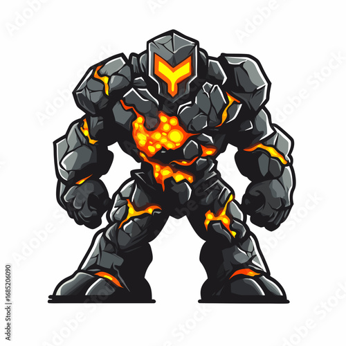 Lava Warrior Mascot Logo
