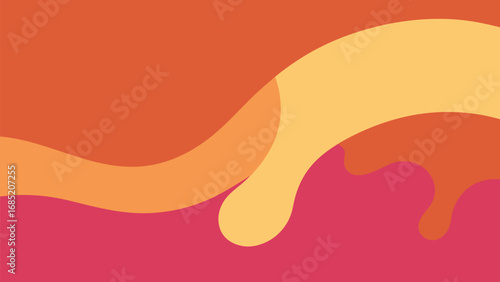 Abstract Organic Shapes Flowing In Warm Orange and Pink Tones background