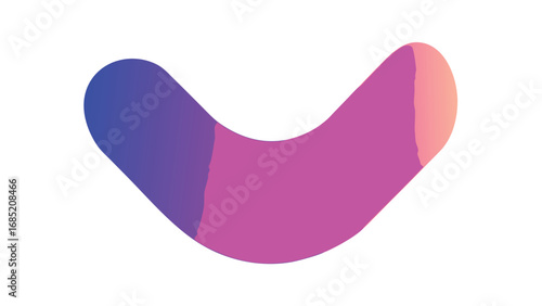 Abstract Smooth Shape With Gradient Color Transition on White Background vector illustration