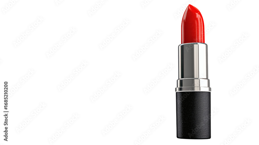Obraz premium Red Lipstick with Metallic Silver Case