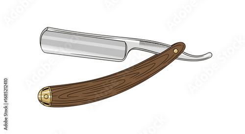 Classic straight razor vector design
