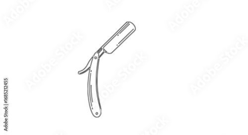 Classic straight razor vector design