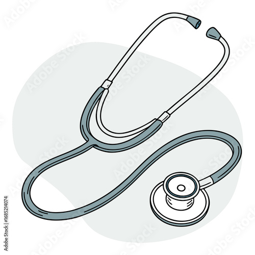 stethoscope on white background