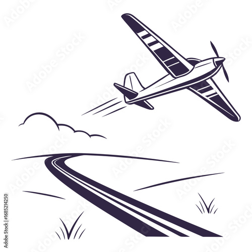vector illustration of airplane