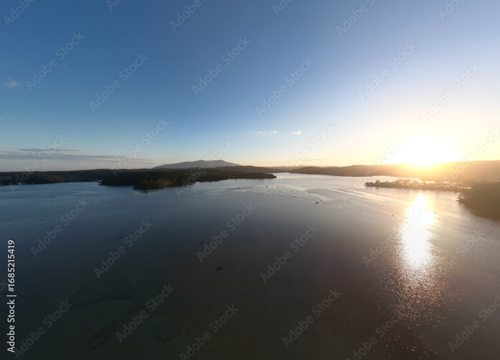Fototapeta premium Aerial View of Wagonga Inlet in Australia