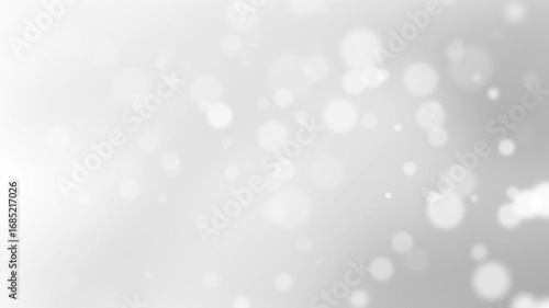 Soft white background Loopable 4K Abstract beautiful and blurred circles. Dreamy white Bokeh Background.