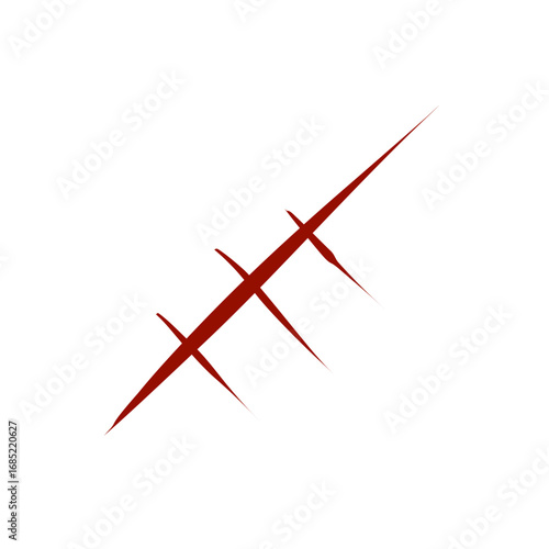 Hand drawn scar 