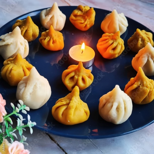 Traditional Indian Modak Sweet for Ganesh Chaturthi Festival