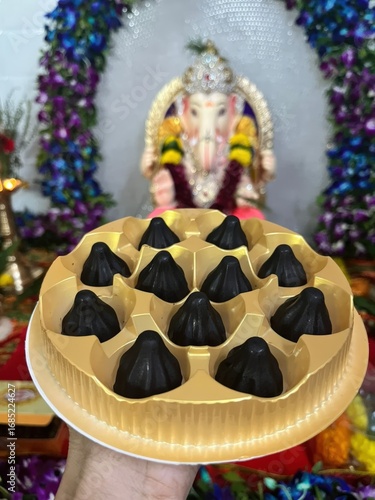 Traditional Indian Modak Sweet for Ganesh Chaturthi Festival