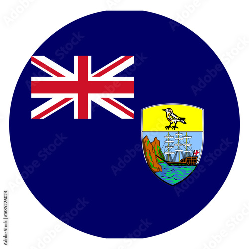 flag of saint helena ascension and tristan da cunha circle