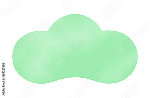 水彩タッチのシンプルな緑色の松の葉のイラスト - おしゃれな手描きの和モダンなデザインパーツ素材