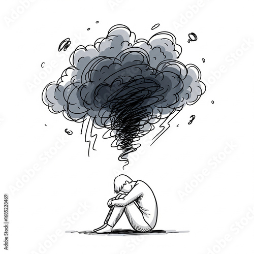 Mental Health and Sadness Concept