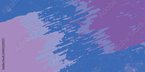 Red halftone dots blue color pattern gradient grunge texture background. Dot pop art comic sport style vector illustration. Eps10