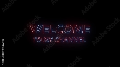 welcome to my channel neon text animation. 4k video