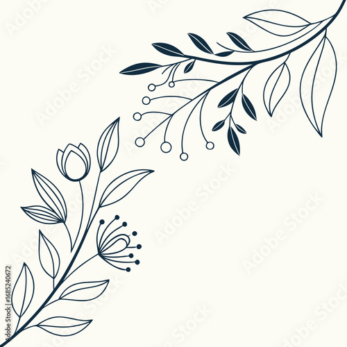 Minimalist Botanical Border 1
