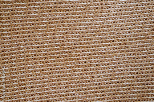 close-up of the structure of a beige fabric