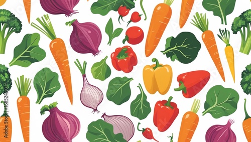 seamless pattern with vegetables