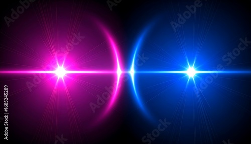 Abstract neon light flares