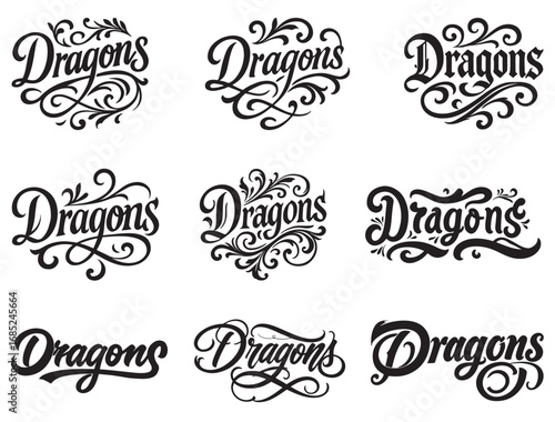 DRAGONS TYPOGRAPHY