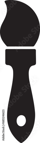 Paintbrush silhouette vector illustration, ideal for art, painting, and creative design projects.