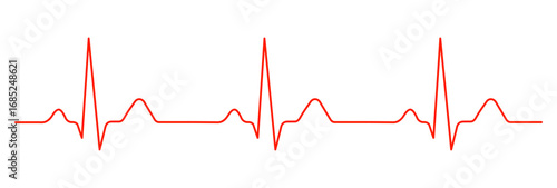 heart rate pulse graph. heartbeat line symbol. ECG, EKG test report. vector illustration on transparent background.