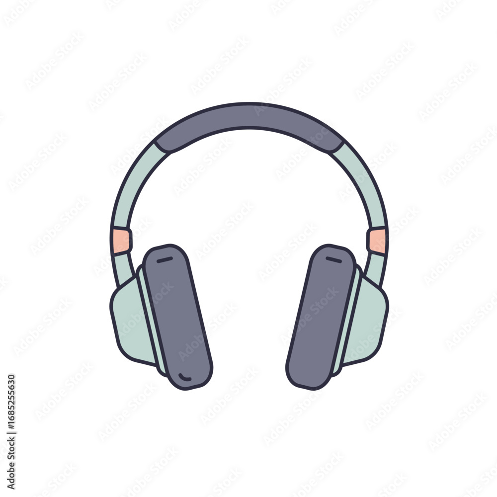 Fototapeta premium Stylish modern headphones offering immersive audio experience for music lovers and professionals seeking quality sound.