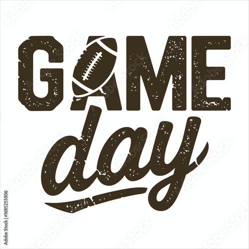 Game Day Football Typography Design