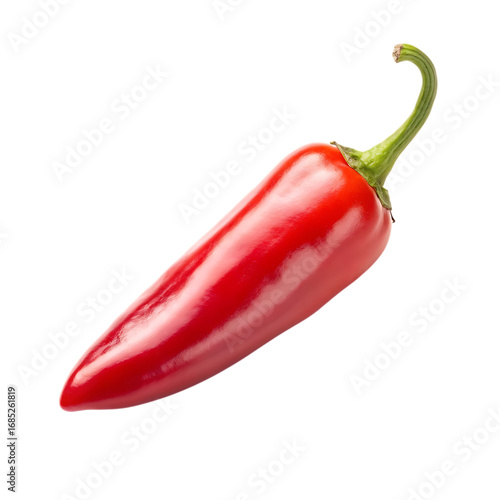 Obraz na płótnie Single red chili pepper isolated on white background