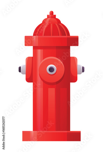 A vibrant red fire hydrant for public water supply
