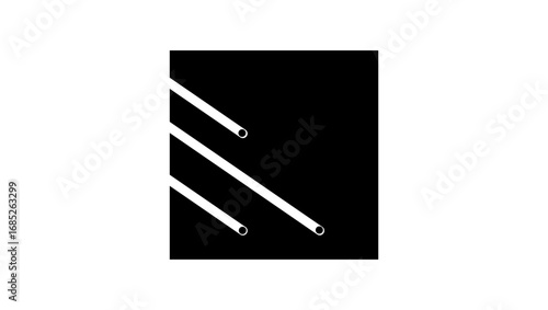 time sign, black isolated silhouette