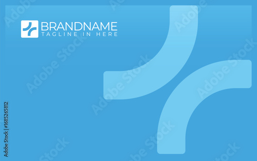 Medical logo is formed from two half circles in simple and modern shape