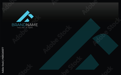 Letter R logo formed roof symbol with simple and modern shape