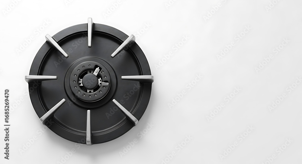 Obraz premium Illustration of gas stove burner isolated on white background