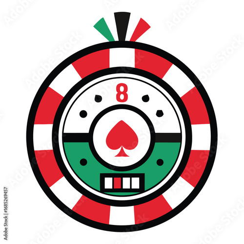 Vector casino poker chip icon