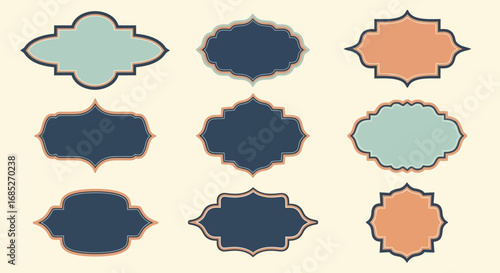 Vintage-Inspired Ornate Frames Set for Elegant Design Projects