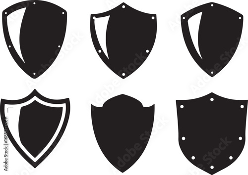 Classic Shield Shapes Vector Set