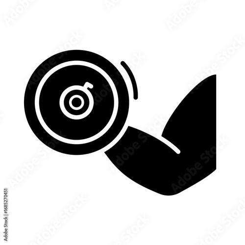 Bicep curl with dumbbell - vector icon