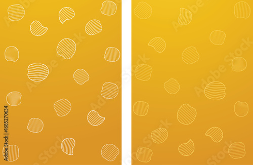 Potato Chips Seamless Pattern vector abstract background