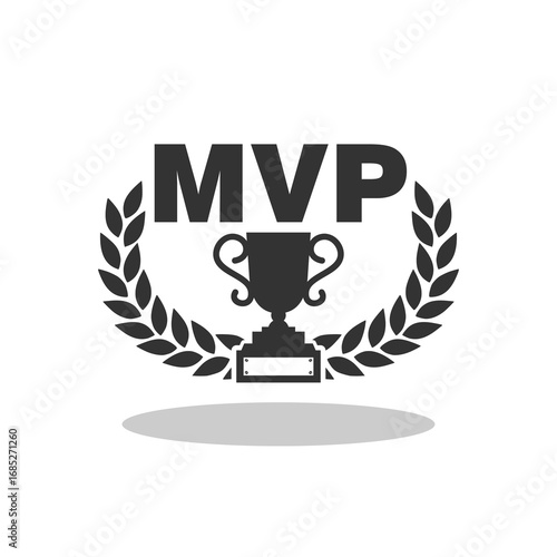 Most Valuable Player MVP Award Icon with shadow