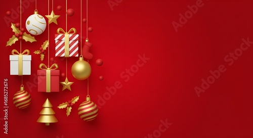 Feliz Navidad y Próximo Año Nuevo Plantilla de pancarta de tarjeta de felicitación.