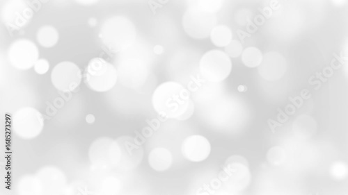 Soft white background Loopable 4K Abstract beautiful and blurred circles. Dreamy white Bokeh Background.