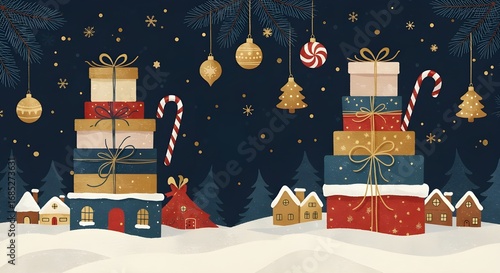 Colección de tarjetas de Navidad.