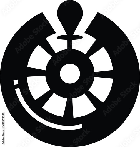 Black vector turbine icon