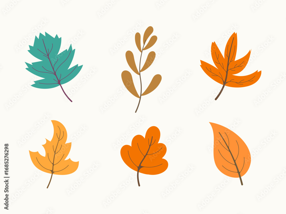 Obraz premium Atumn leaves graphic elements