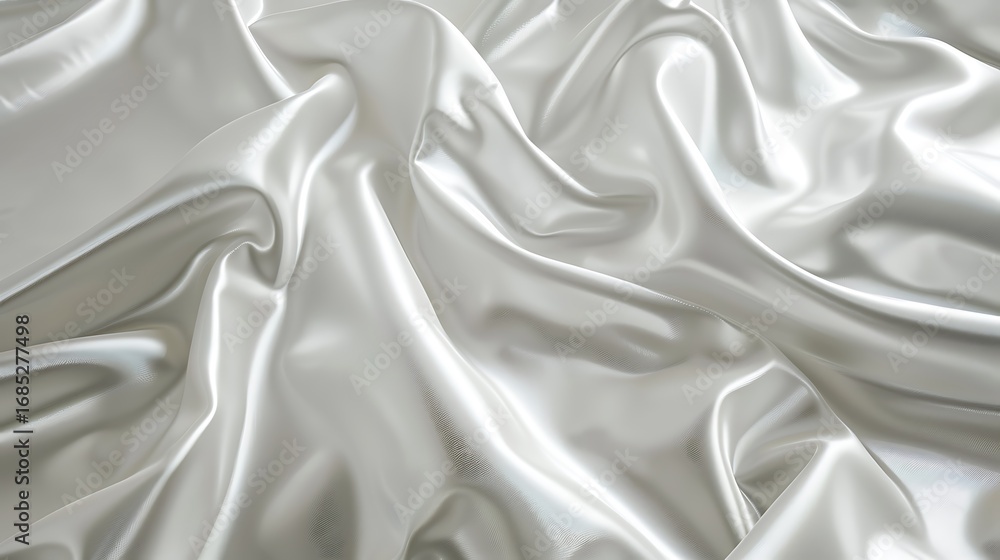 Obraz premium Elegant white silk fabric texture background