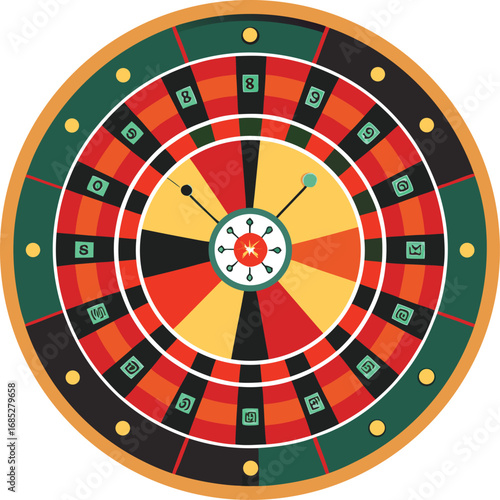 Vector dartboard icon