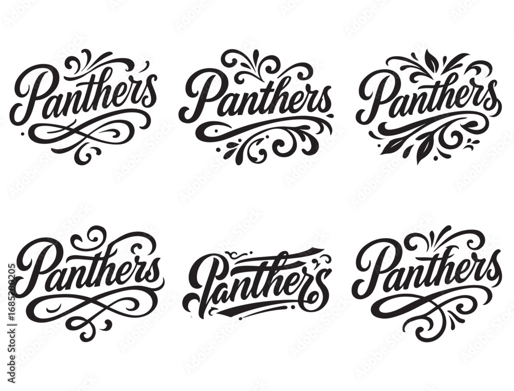 Fototapeta premium PANTHERS TYPOGRAPHY.
