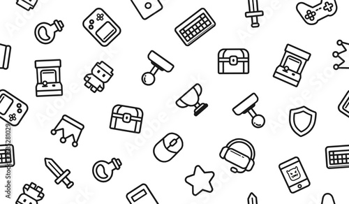 Cute gaming pattern background design