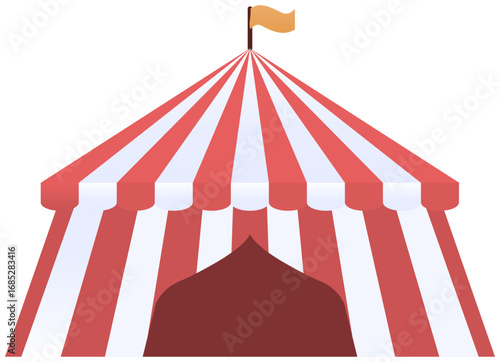 circus tent marquee vector illustration